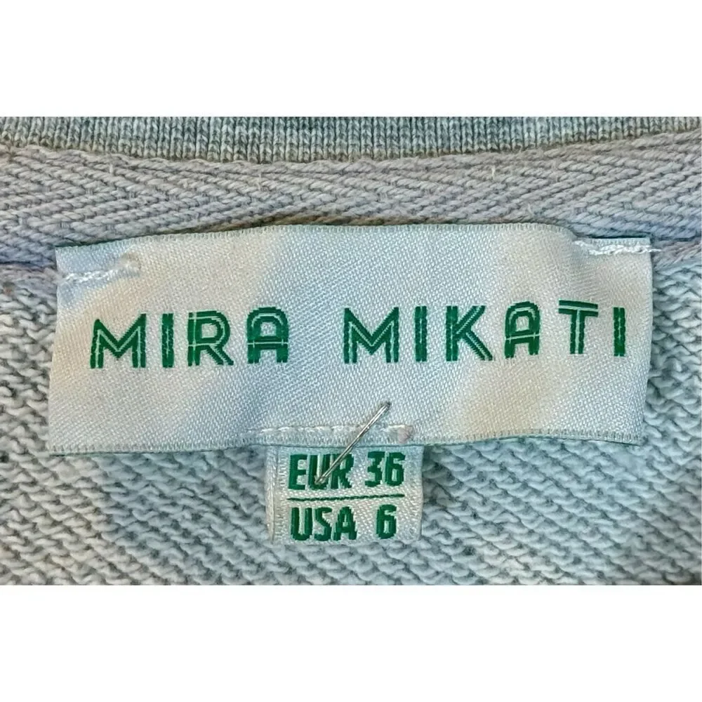 Mira Mikati My Lala Land Limited Cotton Crewneck Patched Pullover Sweater 6US